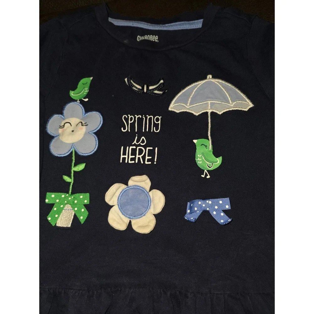 Gymboree spring prep spring is here floral umbrella top and pants size 3t outfit